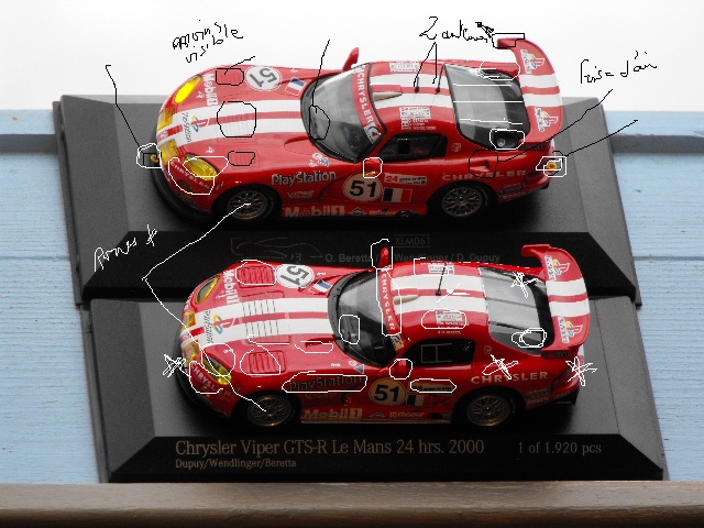 Miniature IXO Altaya 1/43 – Chrysler Viper GTS-R N°51 – Mans 100 Ans – LL1461