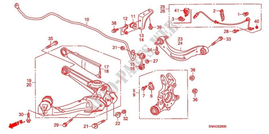 Hardrace - Bras arrière inferieur Honda Civic Type R EP3
