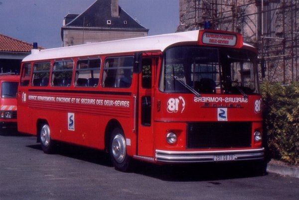 Camion De Pompiers SAVIEMS SC5 N°95 - Les Deux Sévères - 1/43 Métal - Vintage 1970