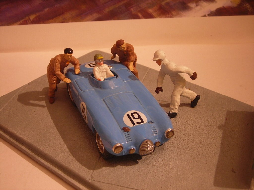 612Z Vintage Manou Kit WM Gordini T24S 3L Spider #19 le Mans 1954 Blue 1:43