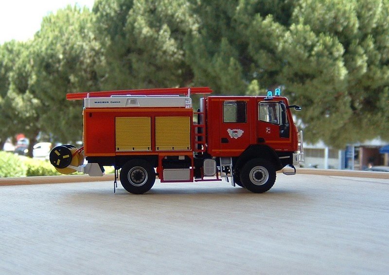 Camion Dei Pompieri Iveco 150 E 28 WS Magirus-Camiya 1/43 – Hachette, Nuovo In Scatola