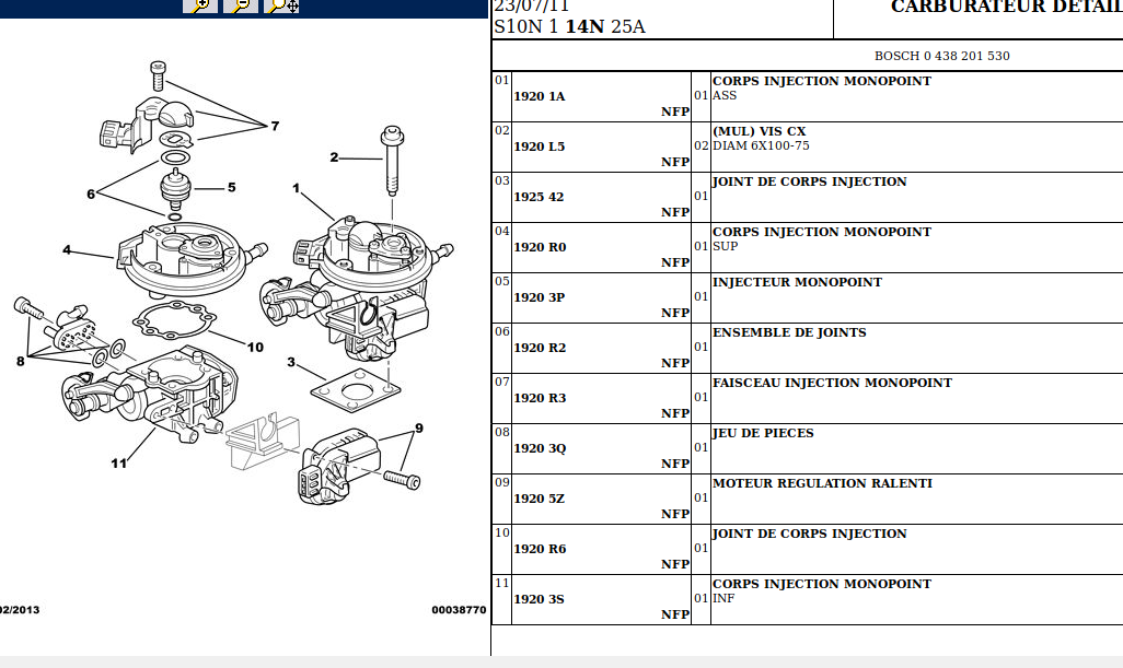 Ou trouver un injecteur neuf pour 106 / saxo monopoint ? - Mécanique ...