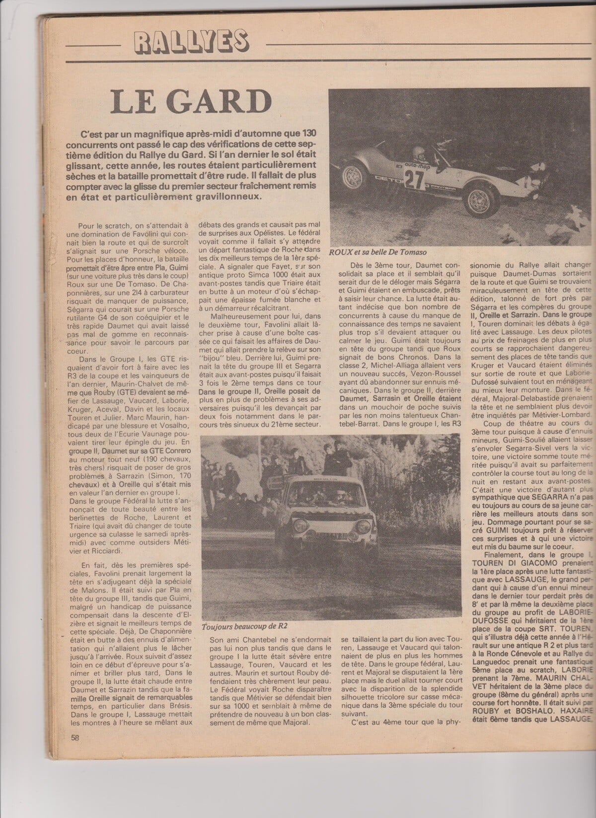 Plaque Rallye Automobile Vintage - Rallye Du Gard 1976, Collection