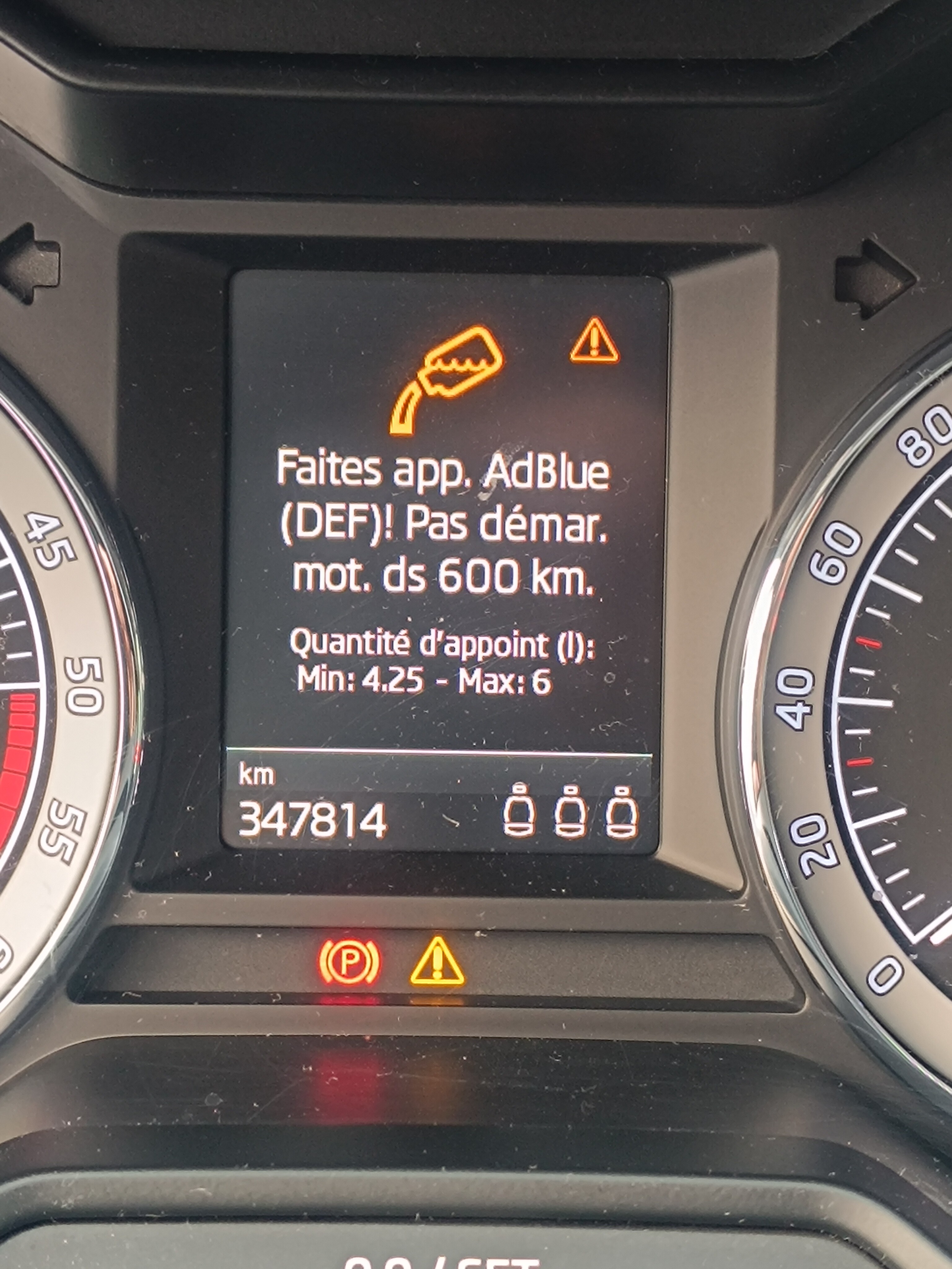 Skoda Octavia Adblue Anzeige