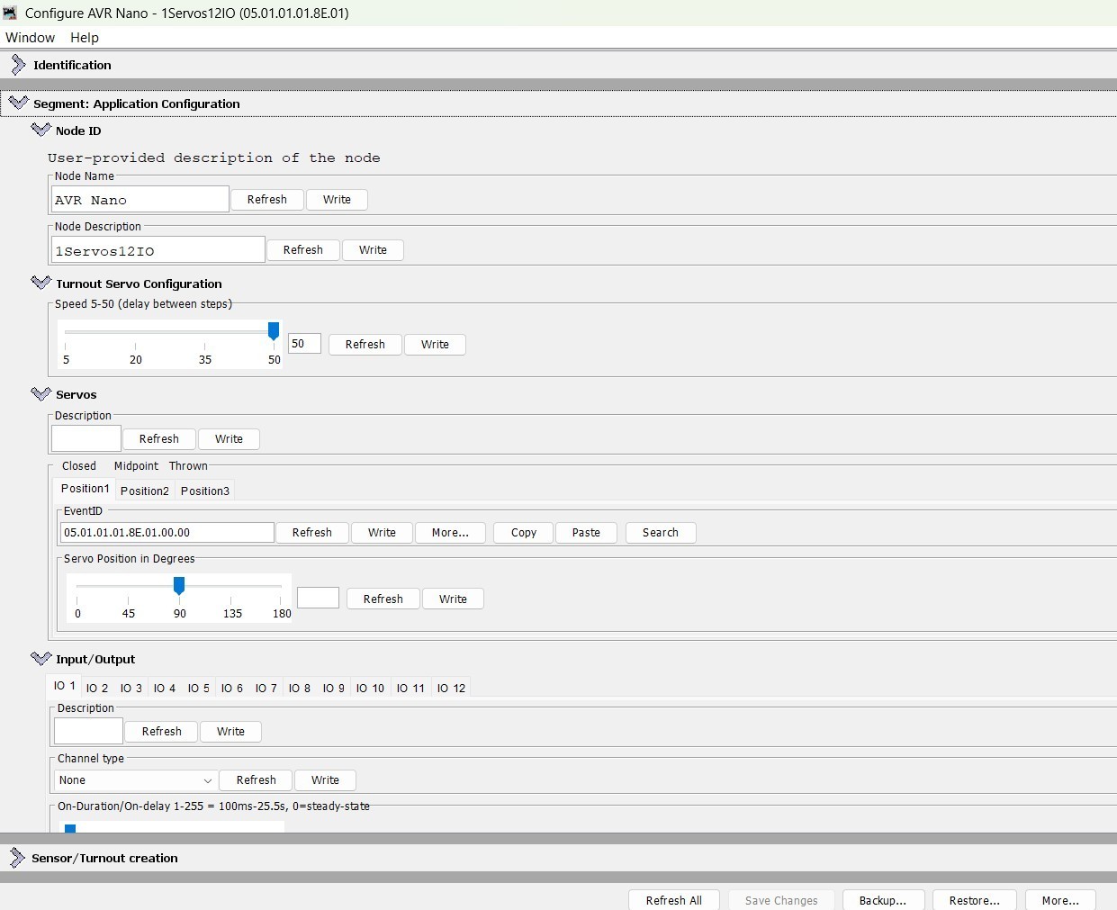 Part 6. 1 Servo 12 Input/Output Sketch Servo Configuration ...