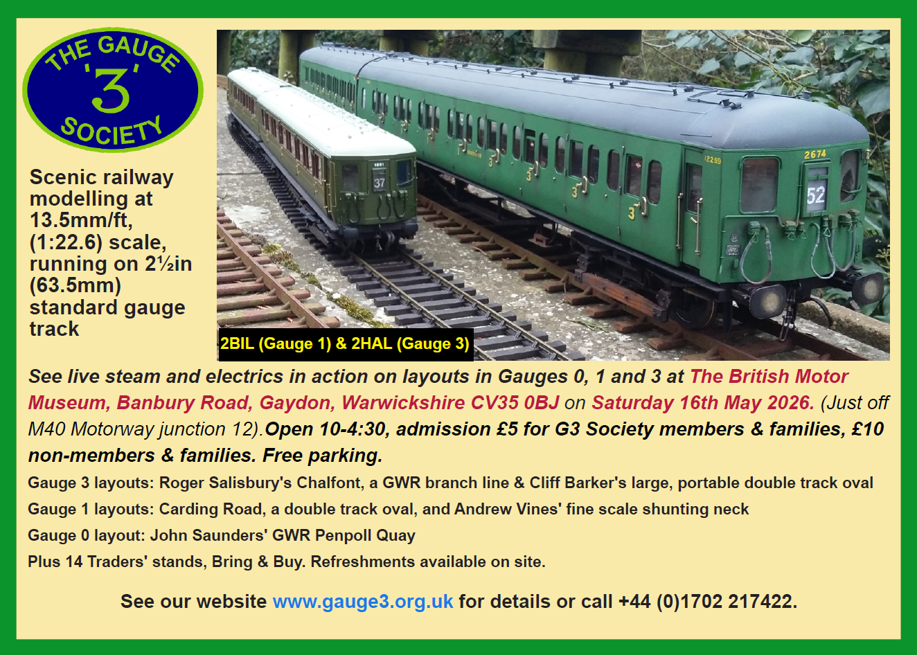 Gauge 3 Society Spring Exhibition 16th May 2026