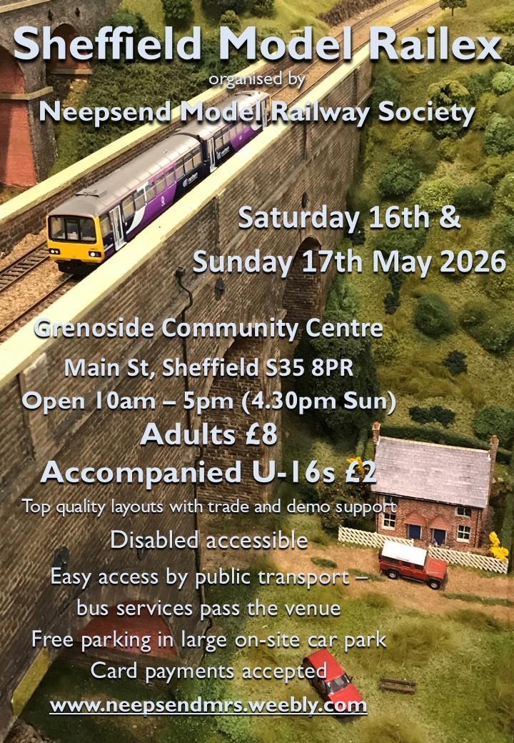 Neepsend Model Railway Society Annual Exhibition - 16/17th May 2026